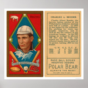 Underbar högsta böjapparatfriidrottbaseball 1911 poster