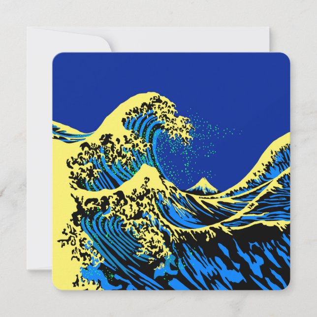 Underbar Hokusai-våg i poppArt Stil Decor (Framsida)