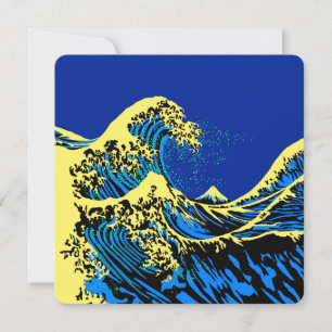 Underbar Hokusai-våg i poppArt Stil Decor