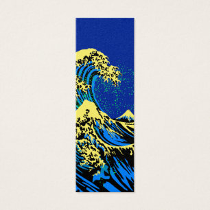 Underbar Hokusai-våg i poppArt Stil Decor Litet Visitkort