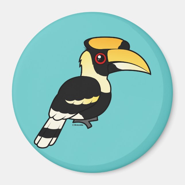 Underbar Hornbill Magnet (Framsidan)
