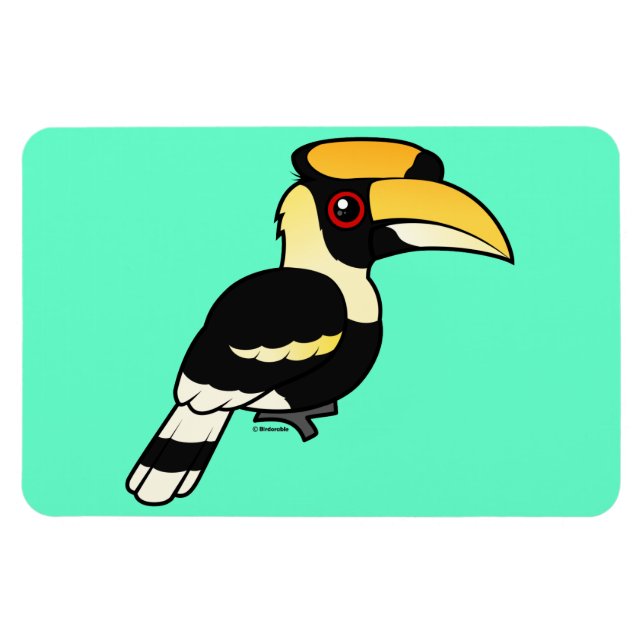 Underbar Hornbill Magnet (Horisontell)