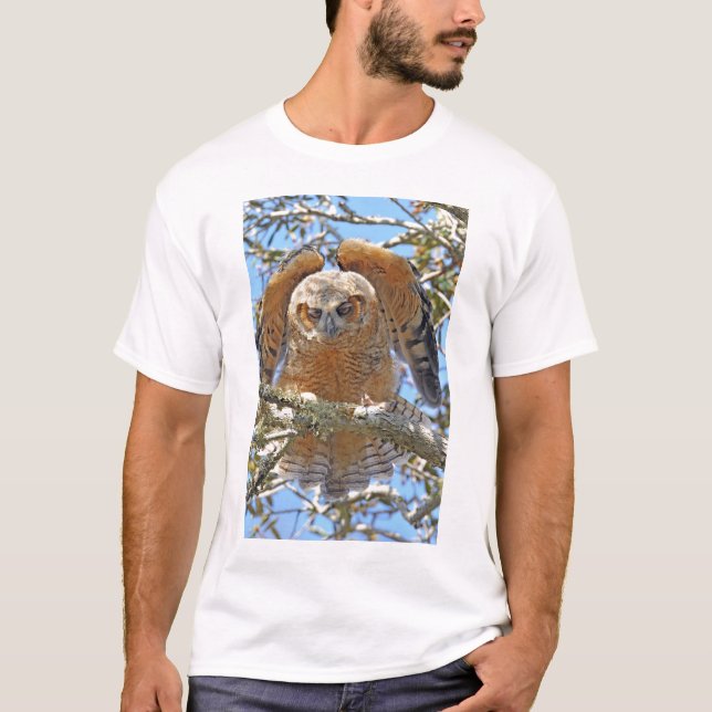 Underbar Horned Owlet Tee Shirt (Framsida)