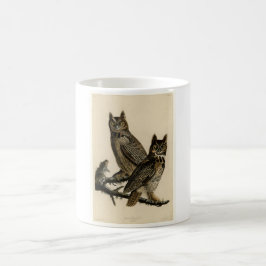Underbar Horned Uggla (av John James Audubon) Kaffemugg