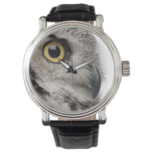 Underbar Horned uggla - Bubo Virginianus Armbandsur