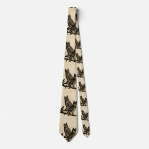 Underbar Horned Uggla från Audubon's Birds of Amer Slips