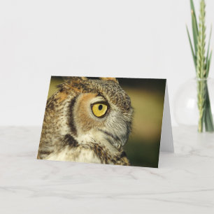 Underbar Horned Uggla Notecard Kort