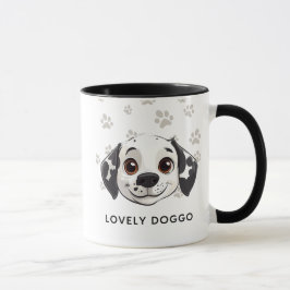 Underbar Hund Smil Mugg – Söt Glad Valp Illustrati