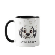 Underbar Hund Smil Mugg – Söt Glad Valp Illustrati