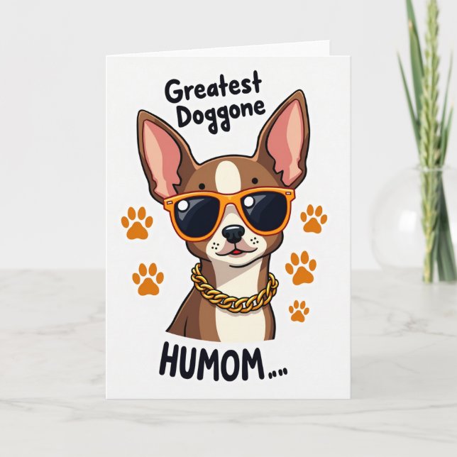 Underbar hundillustrationskort kort (Framsida)