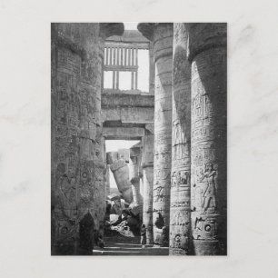 Underbar Hypostyle Hall Karnak-Egypten ~ 1845 Vykort