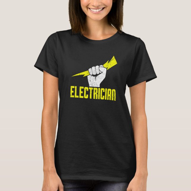 Underbar Idea Women Manar Electrician T Shirt (Framsida)
