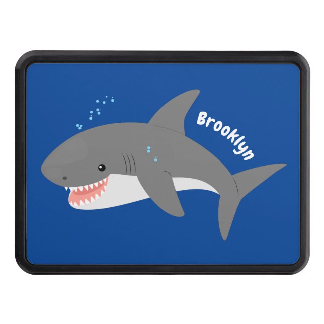 Underbar illustration av tecknaden för vit haj lyc dragkroksskydd (Framsidan)