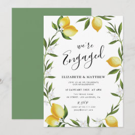 underbar inbjudan till förlovningsfest av citronlö