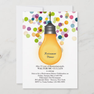 Underbar inbjudan till Idea Light Bulb Pension Par