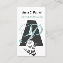 Underbar inställning! Djärva bokstävernaturgrenar Visitkort