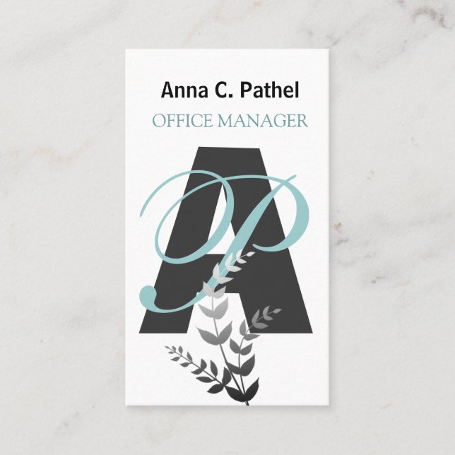 Underbar inställning! Djärva bokstävernaturgrenar Visitkort (Framsida)