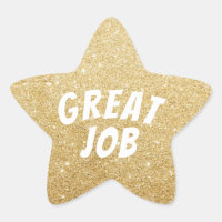 Underbar Job Guld Star Faux Glitter