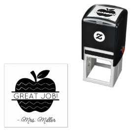 Underbar Job Teacher Apple Självfärgande Stämpel