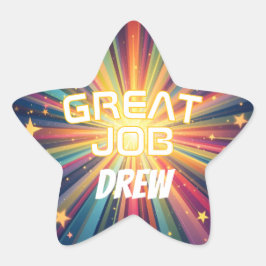 Underbar jobbmousserande stjärnformat klistermärke