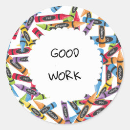 Underbar jobbskolemärkning runt klistermärke