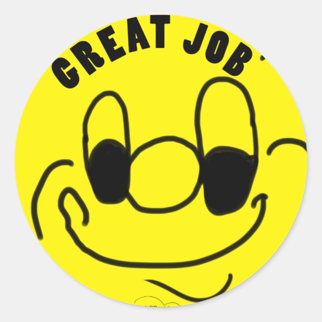 Underbar jobbstämpel runt klistermärke (Framsida)