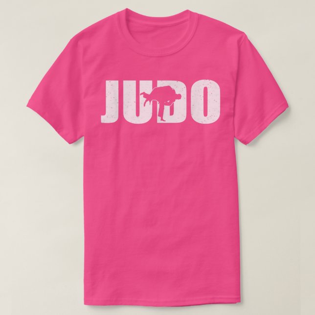 Underbar Judo Fighter Silhouette Judoka-utbildning T Shirt (Design framsida)