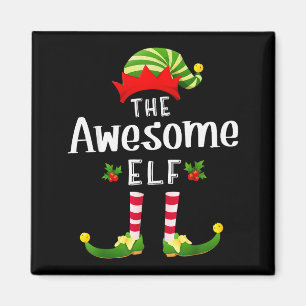 Underbar jul-tomte matchande pyjamas julfest magnet