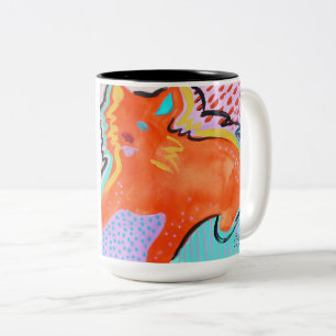 Underbar kaffeälskare? Denna är muggen som du Två-Tonad Mugg