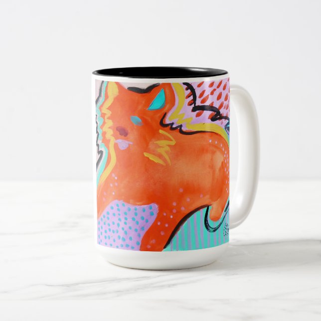 Underbar kaffeälskare? Denna är muggen som du Två-Tonad Mugg (Framsida höger)