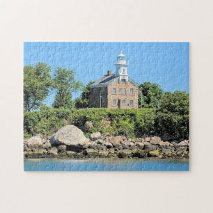 Underbar Kapten Island Lighthouse Connecticut Puzz Pussel