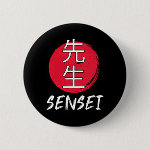 Underbar Karate Sensei Outfit Japansk krigsdesign Knapp