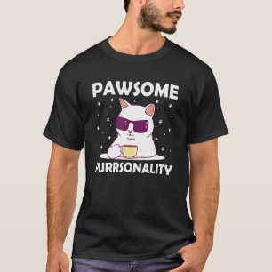 Underbar Kattpersonlighet Katt Puns Söt Kattlig Ma T Shirt