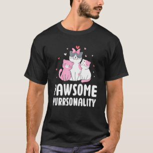 Underbar Kattpersonlighet Katt Puns Söt Kattlig Mo T Shirt