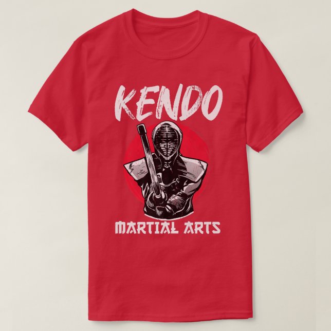 Underbar Kendo Samurai med Sword Design Japan Warr T Shirt (Design framsida)