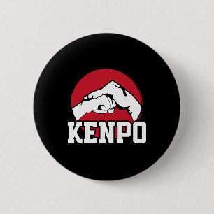 Underbar Kenpo Karate Fist Design Japansk martial Knapp