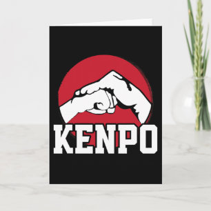 Underbar Kenpo Karate Fist Design Japansk martial Kort