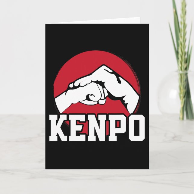 Underbar Kenpo Karate Fist Design Japansk martial  Kort (Framsida)