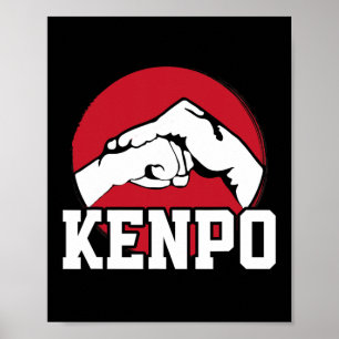Underbar Kenpo Karate Fist Design Japansk martial Poster