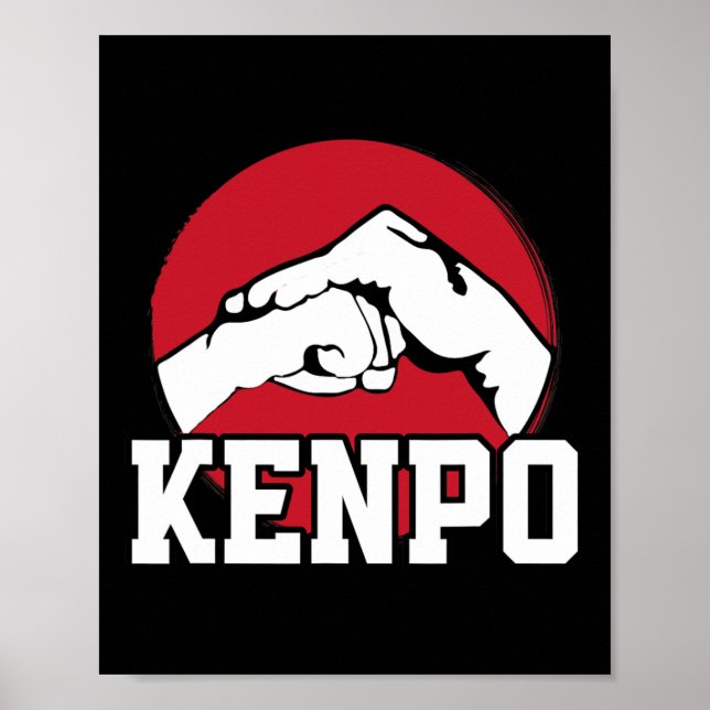 Underbar Kenpo Karate Fist Design Japansk martial  Poster (Framsidan)