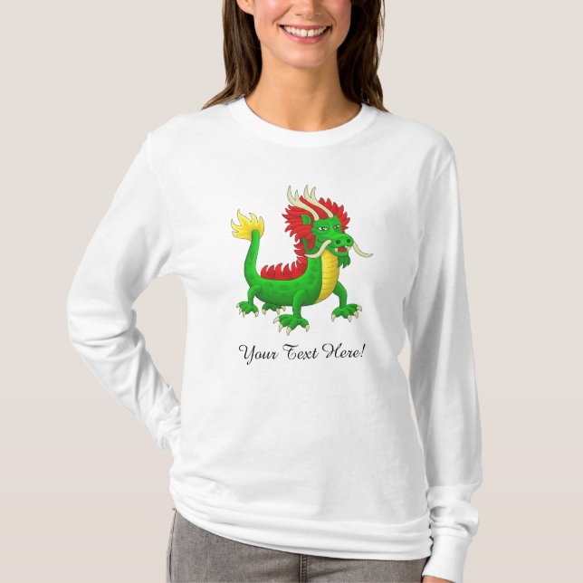 Underbar kinesisk drake t shirt (Framsida)