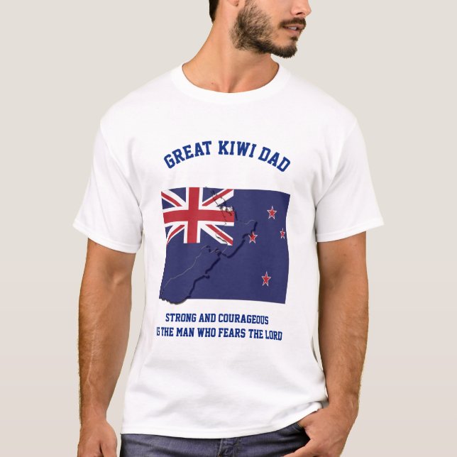 Underbar KIWI PAPPA Christian T Shirt (Framsida)