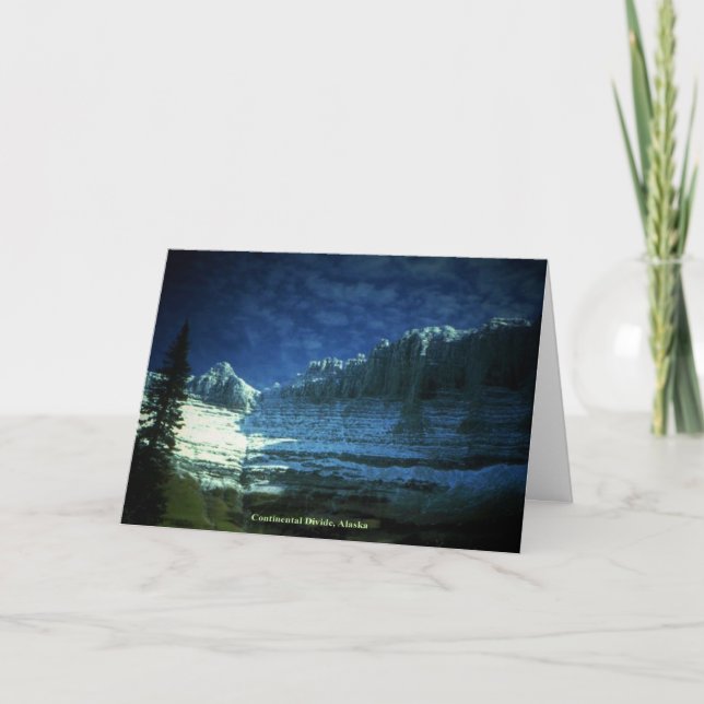 Underbar kontinentaldelning Alaska, allmän Vänskap Tack Kort (Framsida)