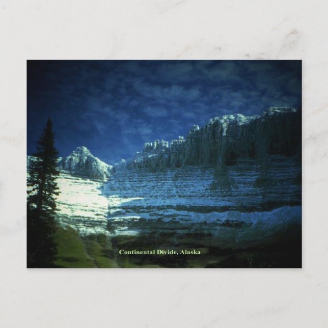 Underbar kontinentaldelning i Alaska Vykort (Framsida)