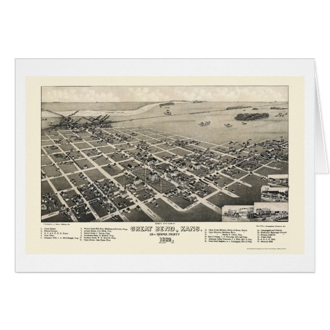 Underbar krökning, panorama- karta för KS - 1882 Hälsningskort (Framsidan Horizontal)