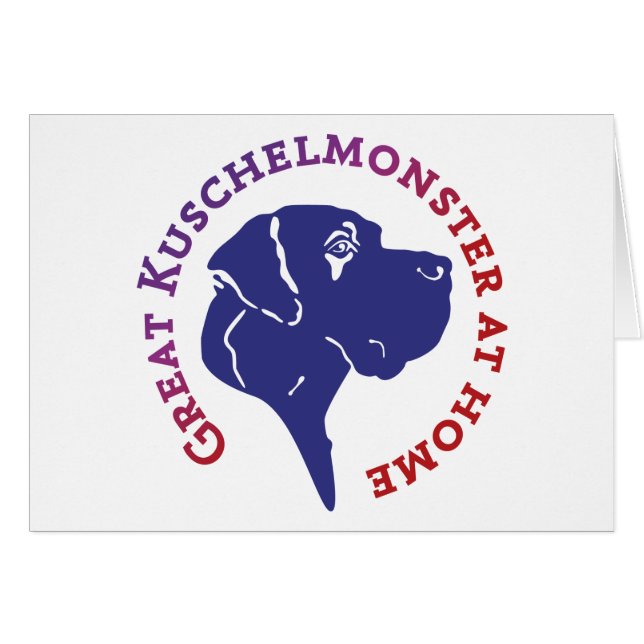Underbar Kuschelmonster Hälsningskort (Framsidan Horizontal)