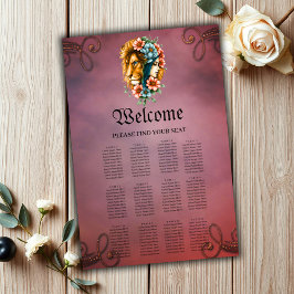 Underbar kvinna vars långa, flytande hår poster