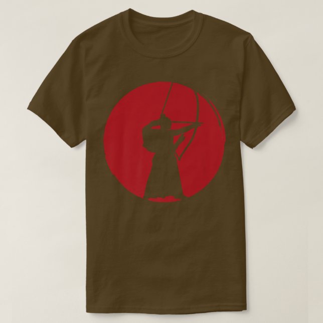Underbar Kyudo Design Japansk Archery Samurai (2) T Shirt (Design framsida)