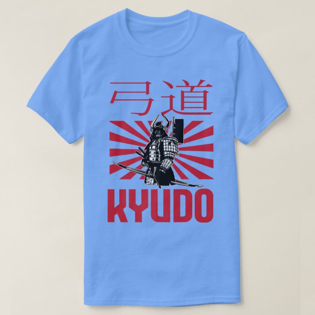 Underbar Kyudo Samurai Design Japansk Flagga Arche T Shirt (Design framsida)