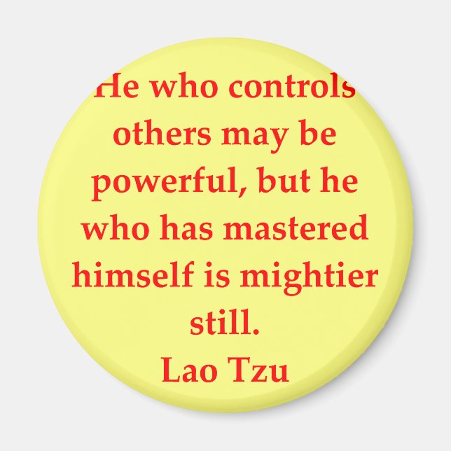 underbar Lao Tzu-citat Magnet (Framsidan)